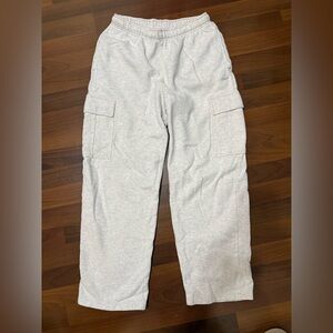 TNA Sweatfleece Light Gray Cargo Joggers